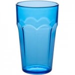 Choice 14 oz. Blue Plastic Paneled Tumbler - 12/Pack Choice 14 oz. Blue Plastic Paneled Tumbler - 12/Pack