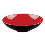 Elite Global Solutions JW32T Karma 32 oz. Ebony and Sand Round Two-Tone Melamine Bowl - 6/Case