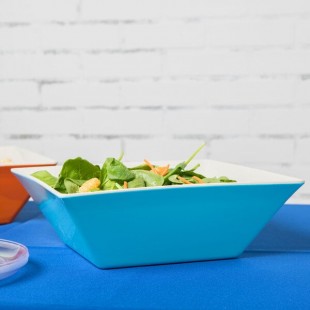 GET ML-248-SE Keywest 5.7 Qt. Seabreeze Square Melamine Bowl - 3/Case