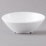 GET B-784-W San Michele 5.5 oz. White Slanted Melamine Bowl - 24/Case