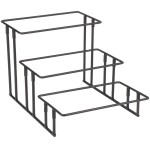 American Metalcraft IS18 Ironworks Three-Tier Stairstep Rectangular Display Stand
