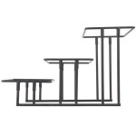 American Metalcraft IS18 Ironworks Three-Tier Stairstep Rectangular Display Stand