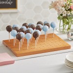 Acopa Mesa 120 Hole Dark Brown Wood Skewer / Cake Pop Holder