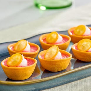 White Toque Orange Vegan Flared Tart Shell 1 5/8