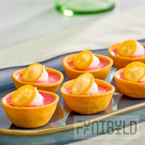 White Toque Orange Vegan Flared Tart Shell 1 5/8