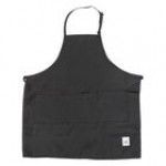 Chef Revival Royal Blue Poly-Cotton Customizable Bib Apron with 1 Pocket - 30