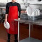 San Jamar EZKAPR Red 20 Mil EZ-KLEEN® Cleaning / Dishwashing Apron - 36 San Jamar EZKAPR Red 20 Mil EZ-KLEEN® Cleaning / Dishwashing Apron - 36