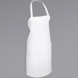 Mercer Culinary M60100WH Millennia® White Polyester Bib Apron - 33