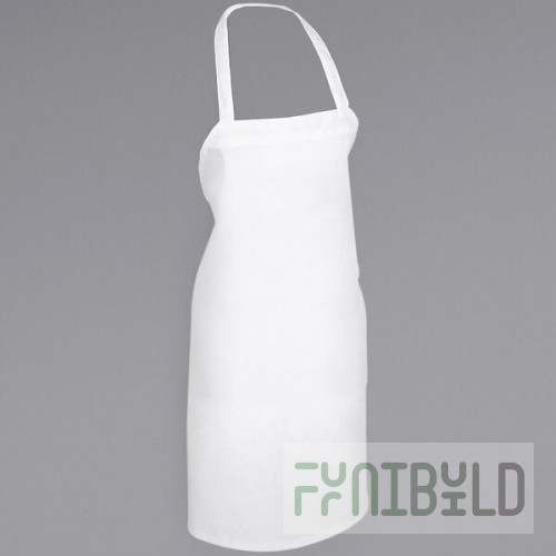 Mercer Culinary M60100WH Millennia® White Polyester Bib Apron - 33