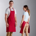 Choice Royal Blue Poly-Cotton Standard Bib Apron with 2 Pockets - 34 Choice Royal Blue Poly-Cotton Standard Bib Apron with 2 Pockets - 34