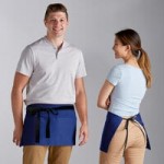 Choice Royal Blue Poly-Cotton Standard Bib Apron with 2 Pockets - 34 Choice Royal Blue Poly-Cotton Standard Bib Apron with 2 Pockets - 34