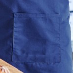 Choice Royal Blue Poly-Cotton Standard Bib Apron with 2 Pockets - 34 Choice Royal Blue Poly-Cotton Standard Bib Apron with 2 Pockets - 34