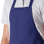 Choice Royal Blue Poly-Cotton Standard Bib Apron with 2 Pockets - 34 Choice Royal Blue Poly-Cotton Standard Bib Apron with 2 Pockets - 34