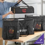 Choice Customizable Insulated Pizza Delivery Bag Black Nylon 18 Choice Customizable Insulated Pizza Delivery Bag Black Nylon 18