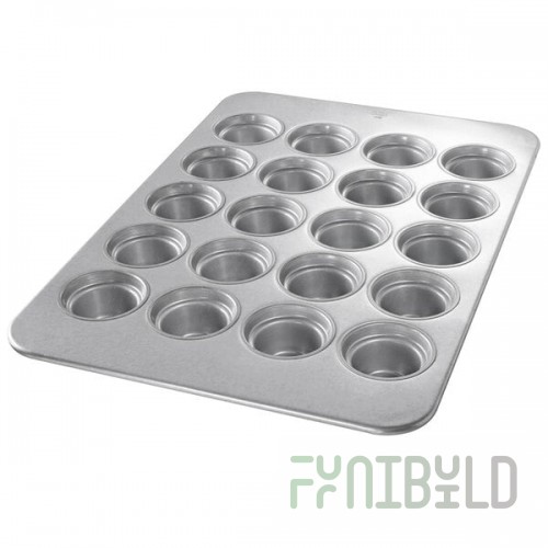 Chicago Metallic 44555 20 Cup 7.3 oz. Glazed Aluminized Steel Jumbo Crown Muffin Pan - 17 7/8