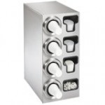 Vollrath 58834 Stainless Steel 4-Slot 8 - 44 oz. Countertop Cup Dispenser Cabinet with 3 T-Lid Holders and 1 Straw Pocket Vollrath 58834 Stainless Steel 4-Slot 8 - 44 oz. Countertop Cup Dispenser Cabinet with 3 T-Lid Holders and 1 Straw Pocket