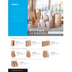 Acopa Wood 4-Section Horizontal Cup and Lid Organizer