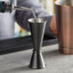 American Metalcraft JGB5 1 oz. & 2 oz. Black Brushed Stainless Steel Japanese Style Jigger