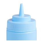 Choice 16 oz. Light Blue Wide Mouth Squeeze Bottle - 6/Pack