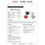 Spring USA Ironlite 7.2 Qt. Gray Non-Stick Round Casserole Dish with Cover 8658-9/28