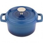 GET Heiss 0.75 Qt. Red Enamel Coated Cast Aluminum Round Dutch Oven with Lid CA-013-R/BK/CC