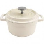 GET Heiss 0.75 Qt. Red Enamel Coated Cast Aluminum Round Dutch Oven with Lid CA-013-R/BK/CC
