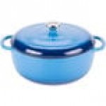 Lodge EC7D33 7.5 Qt. Caribbean Blue Enameled Cast Iron Dutch Oven