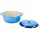 Lodge EC7D33 7.5 Qt. Caribbean Blue Enameled Cast Iron Dutch Oven