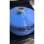 Lodge EC7D33 7.5 Qt. Caribbean Blue Enameled Cast Iron Dutch Oven