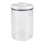 OXO Good Grips 5.2 Qt. Clear Round SAN Plastic Food Storage Container with White POP Lid OXO Good Grips 5.2 Qt. Clear Round SAN Plastic Food Storage Container with White POP Lid