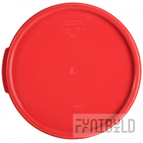 Carlisle 6 and 8 Qt. Red Round Polypropylene Food Storage Container Lid