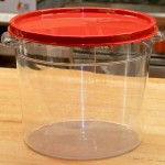 Carlisle 6 and 8 Qt. Red Round Polypropylene Food Storage Container Lid