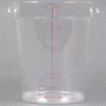 Carlisle 6 and 8 Qt. Red Round Polypropylene Food Storage Container Lid