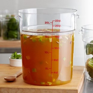Cambro 22 Qt. Clear Round Polycarbonate Food Storage Container Cambro 22 Qt. Clear Round Polycarbonate Food Storage Container