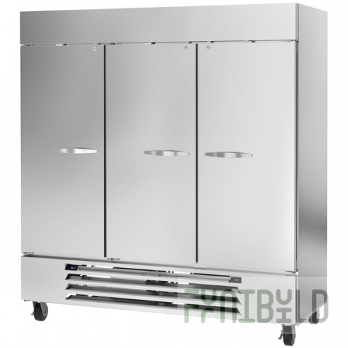 Beverage-Air HBRF72HC-1-B Hydrocarbon Series Three Section Dual Temperature Reach-in Refrigerator / Freezer