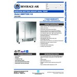 Beverage-Air HBRF72HC-1-B Hydrocarbon Series Three Section Dual Temperature Reach-in Refrigerator / Freezer