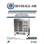 Beverage-Air HBRF72HC-1-B Hydrocarbon Series Three Section Dual Temperature Reach-in Refrigerator / Freezer