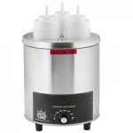 Carnival King Single 32 oz. Sauce / Topping Bottle Warmer with 6 Squeeze Bottles - 200W, 120V