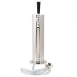 Beverage-Air DD36HC-1-B-ALT Double Tap Kegerator Beer Dispenser with Left Side Compressor - Black, 1 (1/2) Keg Capacity