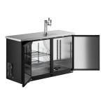 Avantco UDD-2-HC Triple Tap Kegerator Beer Dispenser - Black, (2) 1/2 Keg Capacity