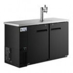 Avantco UDD-2-HC Triple Tap Kegerator Beer Dispenser - Black, (2) 1/2 Keg Capacity