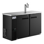 Avantco UDD-2-HC Triple Tap Kegerator Beer Dispenser - Black, (2) 1/2 Keg Capacity