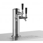 Avantco UDD-2-HC Triple Tap Kegerator Beer Dispenser - Black, (2) 1/2 Keg Capacity