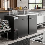 Avantco UDD-2-HC Triple Tap Kegerator Beer Dispenser - Black, (2) 1/2 Keg Capacity