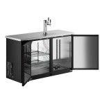 Avantco UDD-2-HC Triple Tap Kegerator Beer Dispenser - Black, (2) 1/2 Keg Capacity
