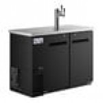 Avantco UDD-2-HC Triple Tap Kegerator Beer Dispenser - Black, (2) 1/2 Keg Capacity