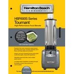 Hamilton Beach HBF600S-CE Expeditor 3 hp 64 oz. Stainless Steel High Performance Food Blender - 230V (International Use Only)
