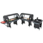 Cambro VBRHD5110 Black 5' Versa Food / Salad Bar with Heavy-Duty Casters Cambro VBRHD5110 Black 5' Versa Food / Salad Bar with Heavy-Duty Casters
