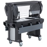 Cambro VBRHD5110 Black 5' Versa Food / Salad Bar with Heavy-Duty Casters Cambro VBRHD5110 Black 5' Versa Food / Salad Bar with Heavy-Duty Casters