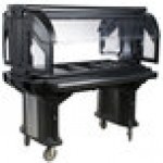 Cambro VBRHD5110 Black 5' Versa Food / Salad Bar with Heavy-Duty Casters Cambro VBRHD5110 Black 5' Versa Food / Salad Bar with Heavy-Duty Casters
